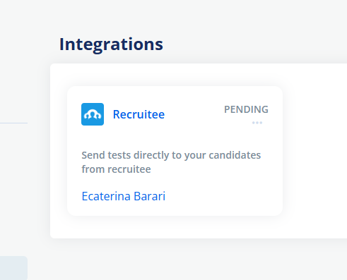 Recruitee integration with CodeAid - confirmation pending