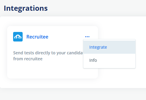 Recruitee integration settings - Codeaid